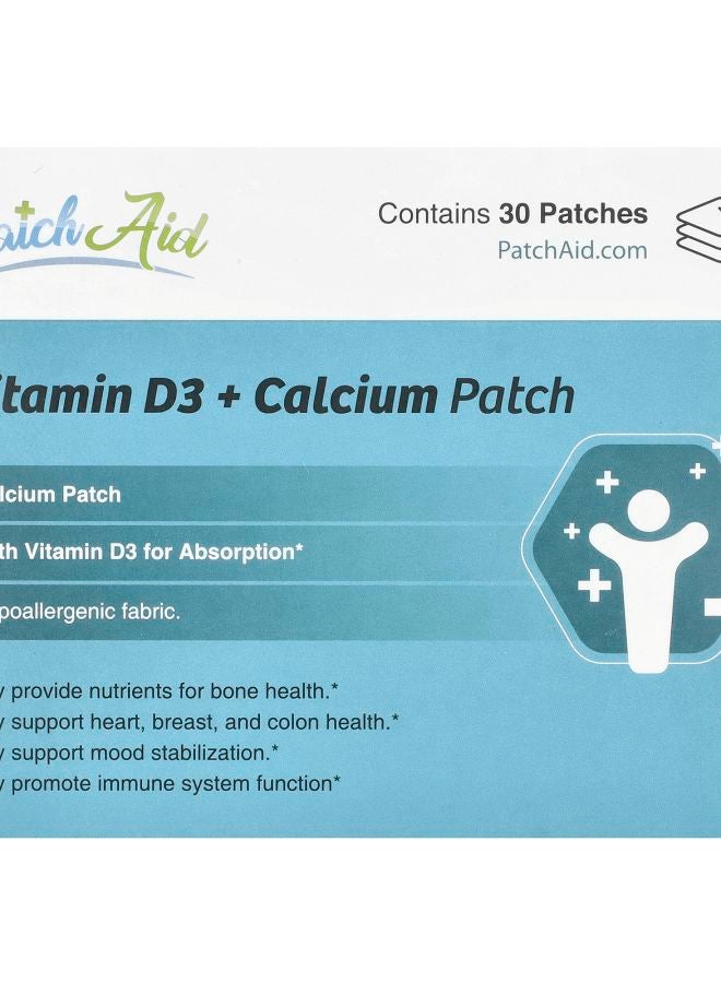 PatchAid لصقة فيتامين د3 + كالسيوم 30 لصقة - Image 1