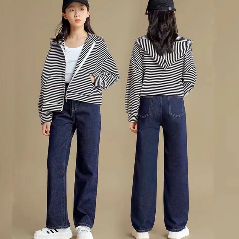 New Children'S Clothing Handsome Cartoon Jeans Factory Volume Of Large Children Loose Boys Jeans - Image 1