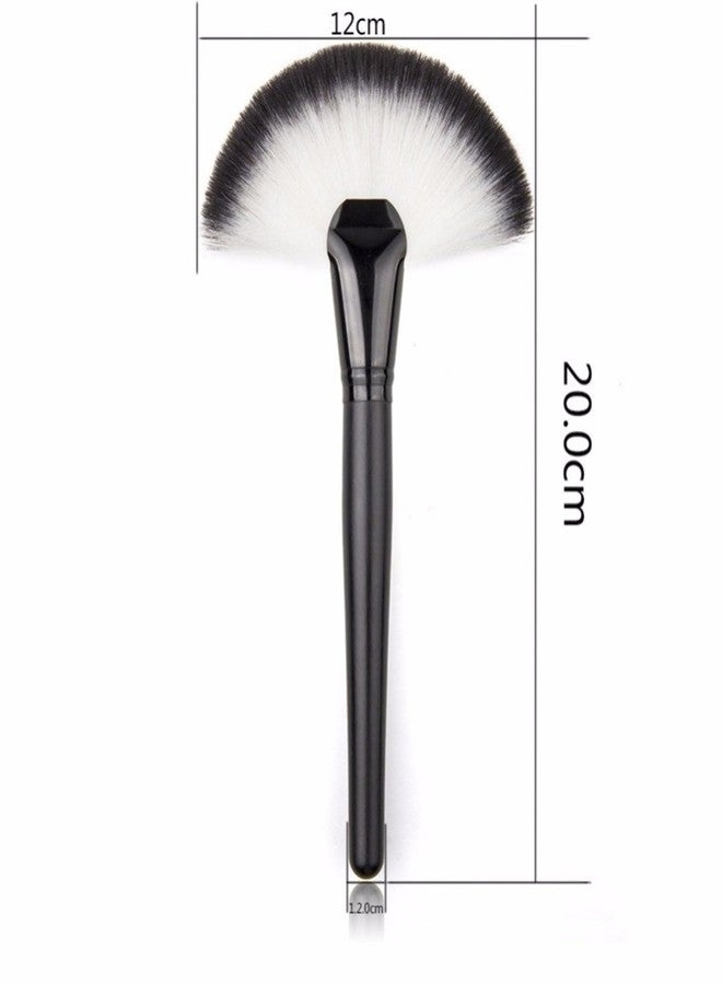 Keli Fan Brush for Makeup - Professional Soft Synthetic Bristles Highlighting, Foundation and Contour Brush for Face, loose Powder, Bronzer & Highlighter - Soft Bristles for Flawless Blending Finish - Image 2