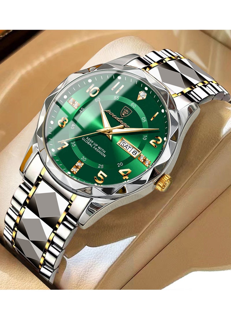 POEDAGAR Luxury Men Quartz Watch Waterproof Date Week Luminous Wristwatch Stainless Steel Men's Watches Male Clock Sports  - Image 1