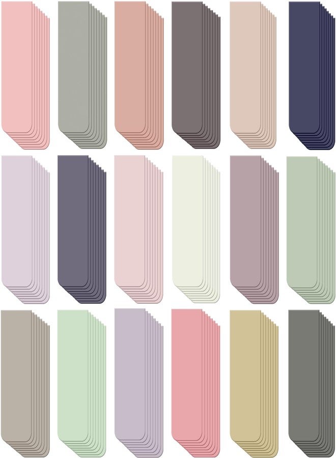 Henoyso 108 Pcs Magnetic Bookmarks Bulk Cute Magnet Book Marker Clip on Bookmark for Back to School Reading Women Men Book Lovers Teacher Student Supplies, Printing on 2 Side, 2.4 x 0.8 Inch, Morandi - Image 1
