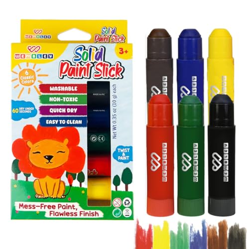 Wembley Metallic Paint Stick| Set of 12 Colorful Quick-Dry Art Set for Kids| Washable Shiny Metallic Color Paint Stick| Perfect Fun and Learning Gift Item for Creative Kids - Image 1