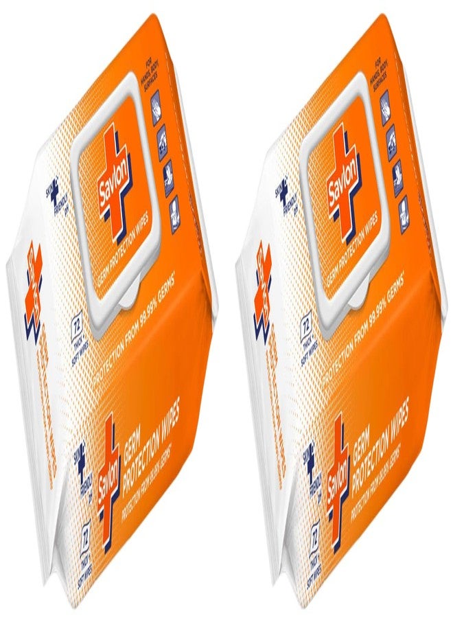 Savlon Germ Protection Multipurpose Thick & Soft Wet Wipes With Fliptop Lid - 72 Wipes Multi Purpose (Pack of 2) - Image 1