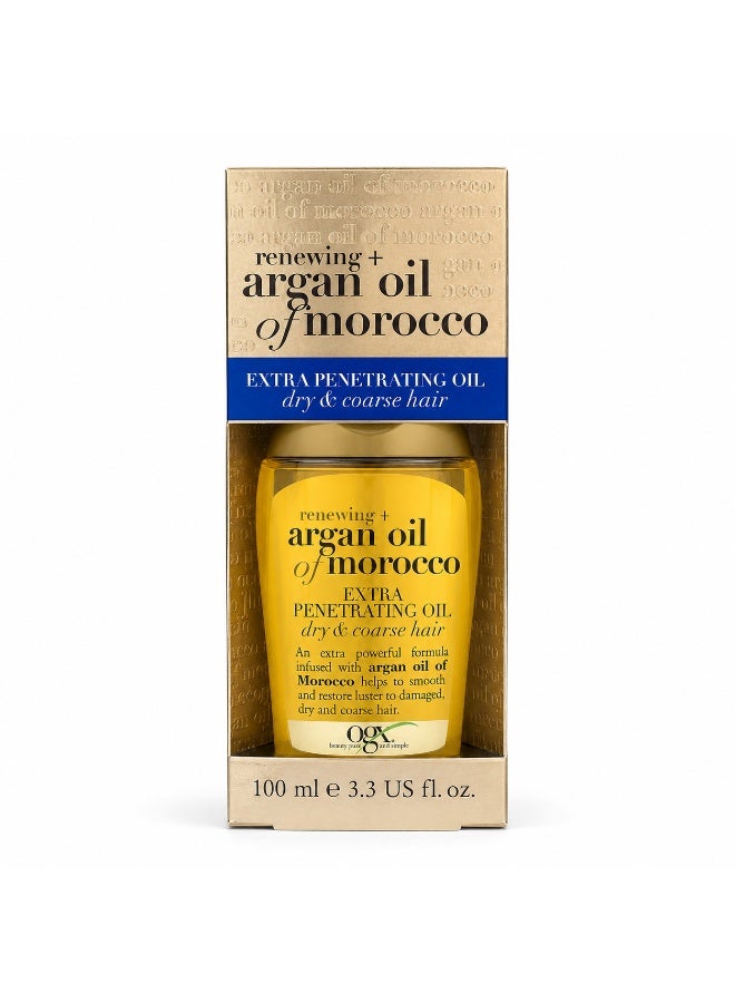 OGX Renewing + Argan Oil of Morocco Extra Penetrating Hair Oil for Dry & Coarse Hair, 100ml