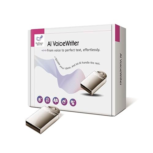 PenPower AI VoiceWriter Smart Dictation AI Writing Assistant for Windows Mac USB Dongle Mobile App for Voice Input Proofreading Rewriting Multilingual Support - Image 1