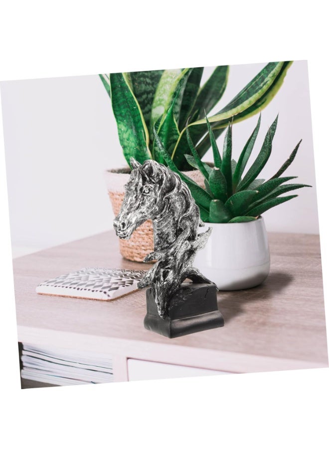 سوفام رأس الحصان منحوتة الراتنج تمثال ديكور الحرف هدية - Image 2