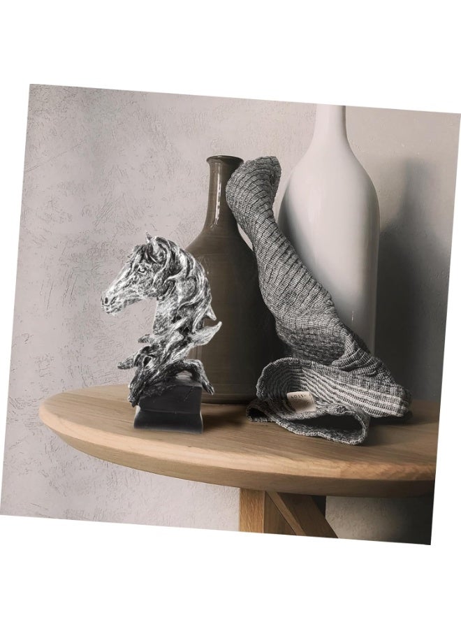 سوفام رأس الحصان منحوتة الراتنج تمثال ديكور الحرف هدية - Image 4