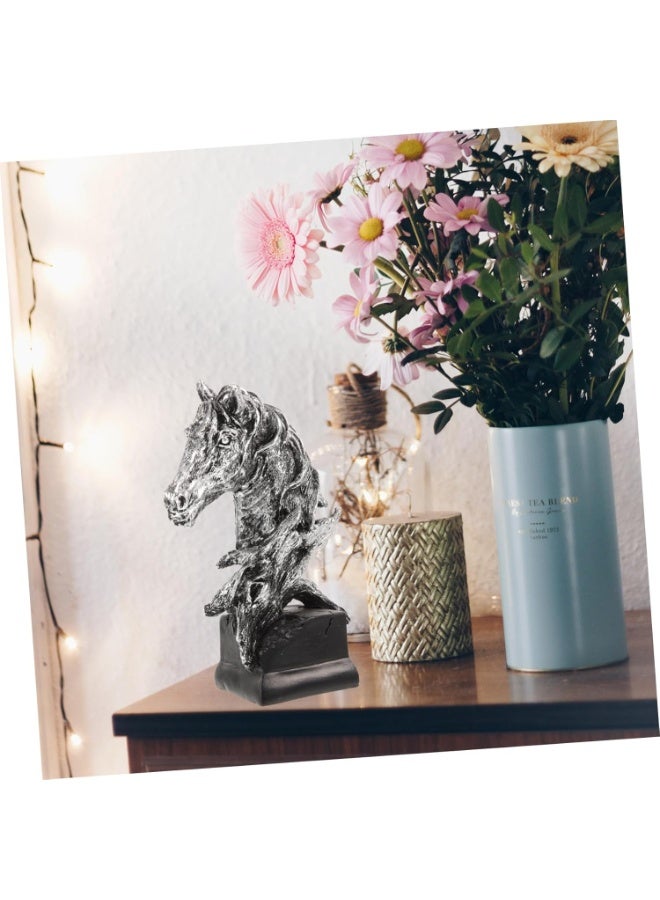 سوفام رأس الحصان منحوتة الراتنج تمثال ديكور الحرف هدية - Image 3