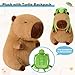 Ditucu Cute Capybara Plush with Turtle Backpack Soft Capibara Stuffed Animal Plushies Toys Hugging Gifts for Kids Brown 17 inch - Image 4
