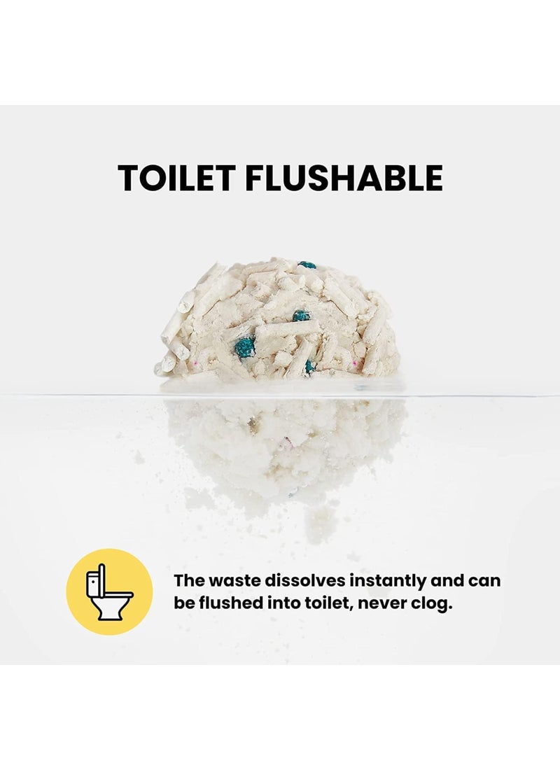 Mumoo Bear Tofu Cat Litter, Flushable Clumping Cat Litter Pellets, Pure Natural Pretty Dust-Free Kitty Litter, Low Tracking, Odor Free, Ultra Absorbent 6L - Image 5