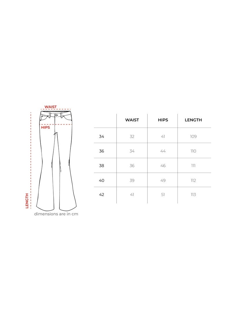 In Your Shoe Female Black Raw Denim Flared Jeans - Image 4