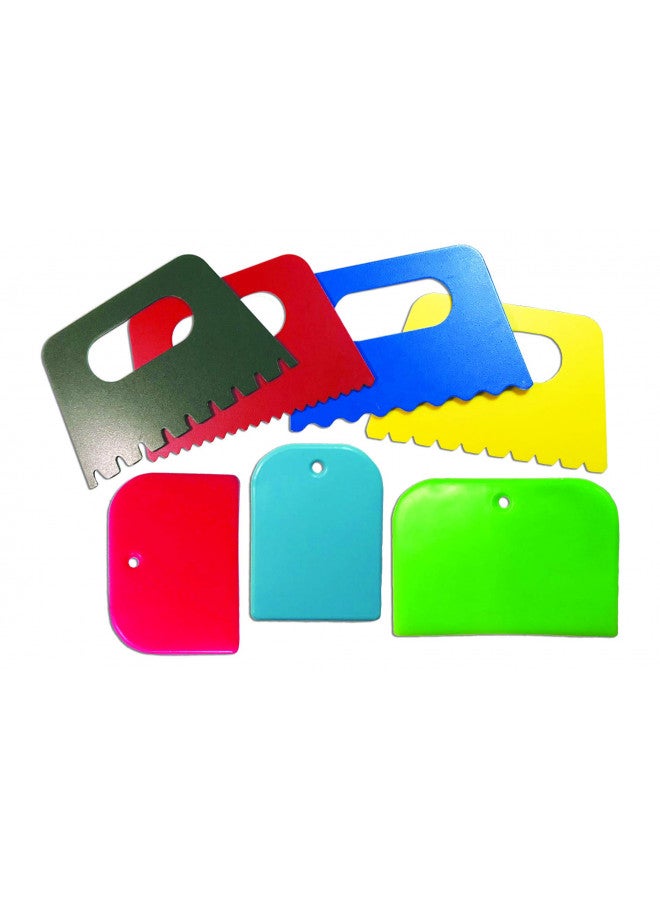 ROYLCO R5451 3 by 5-Inch Paint Scrapers, 4 Designs, 7-count