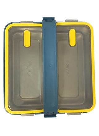 BrainGiggles 2 Compartments Stainless Steel With Handle Lunch Box with Removable Inner Tray Bento Box for Kids Adults Multifunctional Air Tight Food Container - Blue - pzsku/ZBA33AF05F3342C230A1BZ/45/_/1712997985/60191b60-7502-43f0-b16c-edf50b795b0d