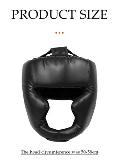 DUNISO Headgear for Kids，Thickened Boxing Helmet Safety Head Guard,Brace Head Protection,PU Leather Boxing Helmet for Traning Kickboxing MMA Muay Thai Sparring Martial Arts Karate Taekwondo(black)  - Image 2