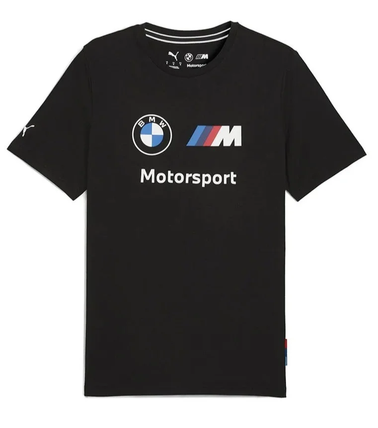 بي ام دبليو موتور سبورت تيشيرت أسود بشعار BMW