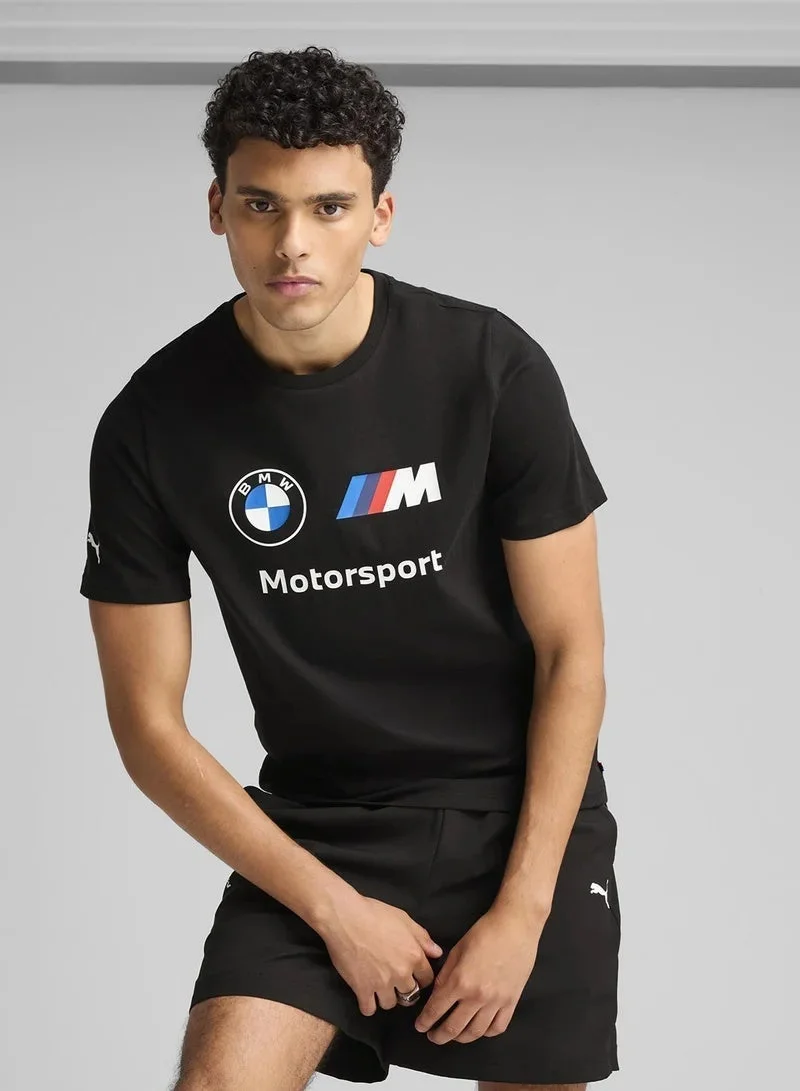 بي ام دبليو موتور سبورت تيشيرت أسود بشعار BMW