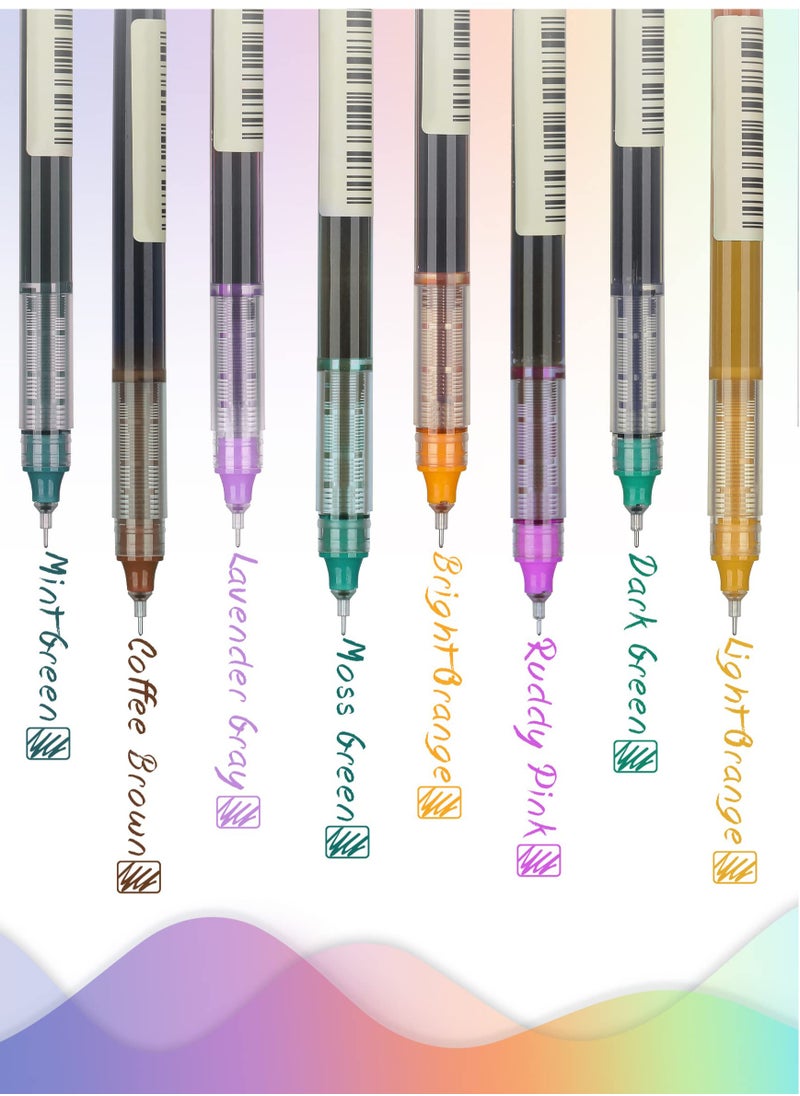 Generic - 24 pcs pens liquid ink rollerball pens fine tip colored rollerball pens smooth writing multiple colors journal supplies sketch notes drawing office art back to school - Image 1