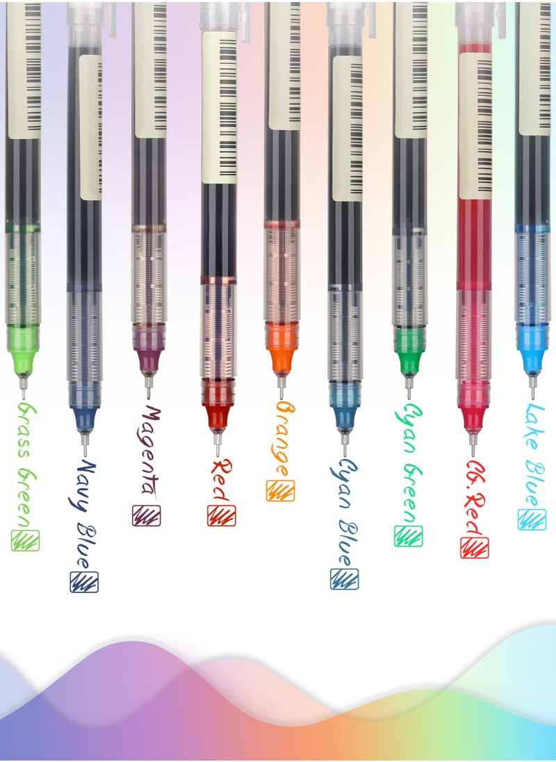 Generic - 24 pcs pens liquid ink rollerball pens fine tip colored rollerball pens smooth writing multiple colors journal supplies sketch notes drawing office art back to school - Image 1