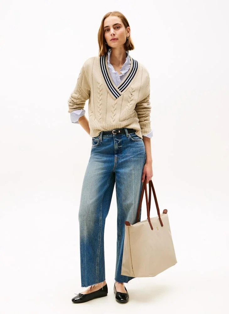 TOMMY HILFIGER TH Monogram Plaque Tote Bag