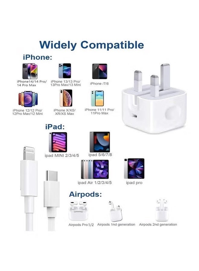 جوي فوكس شاحن سريع 35 واط لآيفون | شاحن حائط USB-C مع كابل شحن من Type-C إلى Type-C - أبيض 01 - Image 2