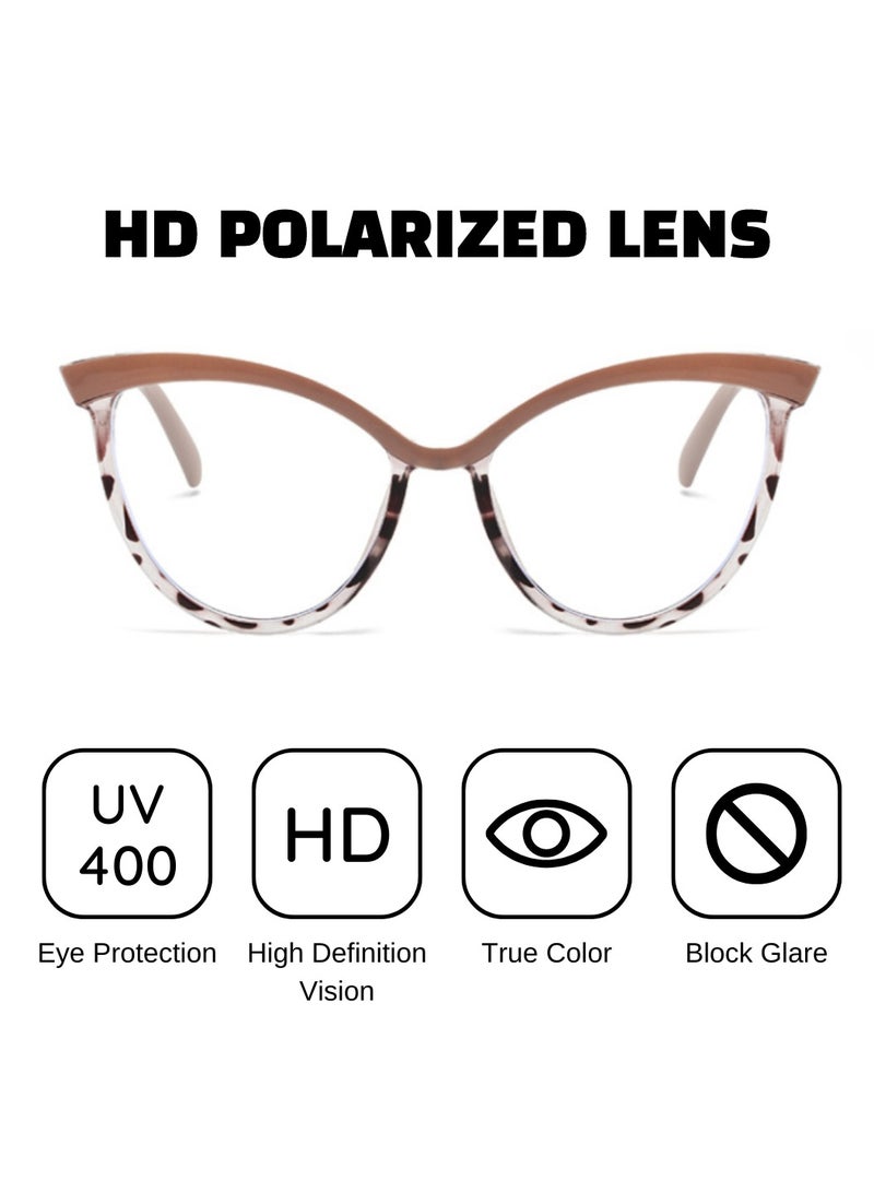 Urban Utility Blue Light Blocking Optical Eyeglasses - Stylish Oversized Frames, Clear Lens, Polarized. Top-rated Bluelight Protection for Reading, Work, & Screen Time. Vintage-Inspired, Lightweight Design. - Image 5