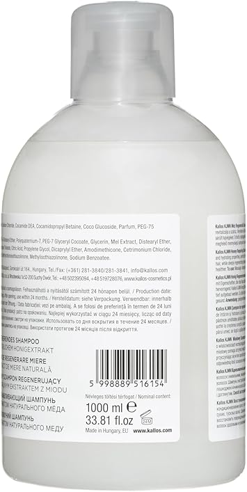 Kallos KJMN Honey Repairing Shampoo with pure honey extract 1000 ml 3381 Fl Oz - Image 2