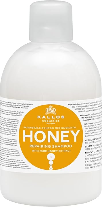 Kallos KJMN Honey Repairing Shampoo with pure honey extract 1000 ml 3381 Fl Oz - Image 1