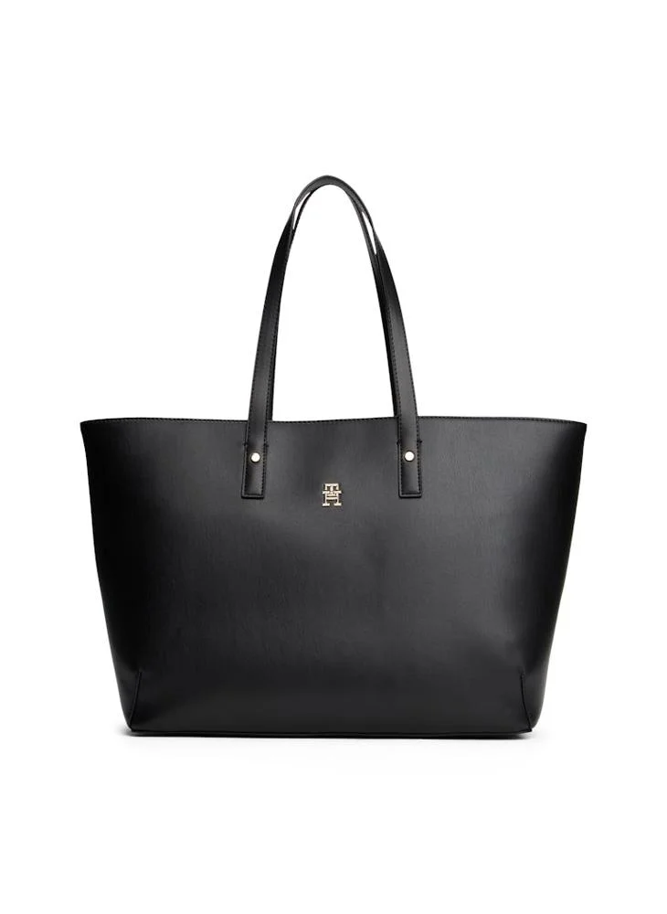 TOMMY HILFIGER Logo Detailed Zip Through Tote