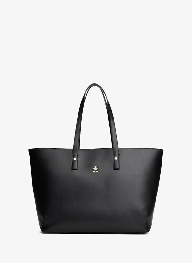TOMMY HILFIGER Logo Detailed Zip Through Tote