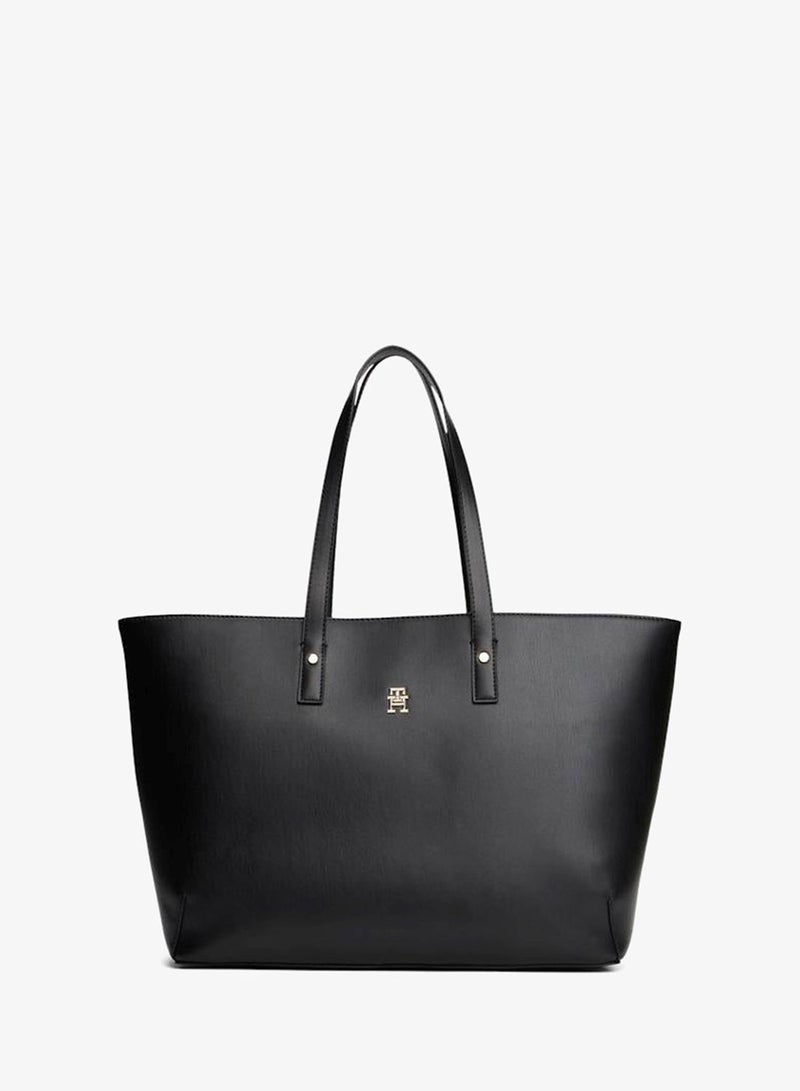 TOMMY HILFIGER Logo Detailed Zip Through Tote - Image 1