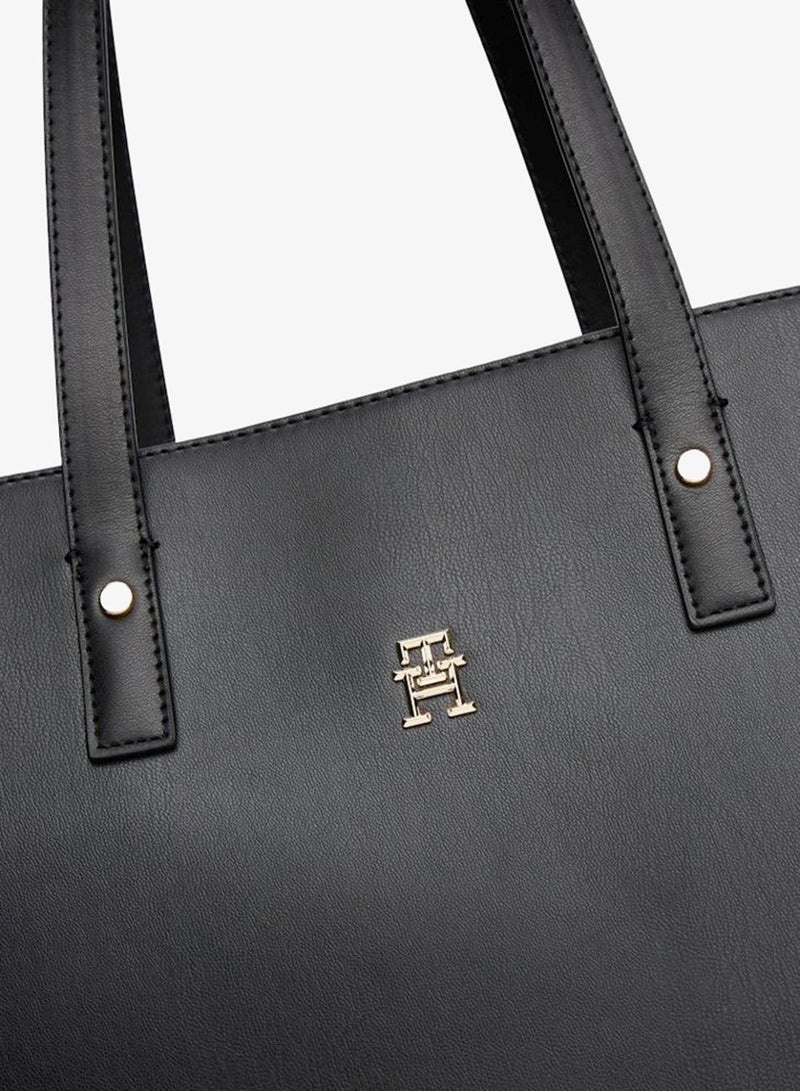 TOMMY HILFIGER Logo Detailed Zip Through Tote - Image 4