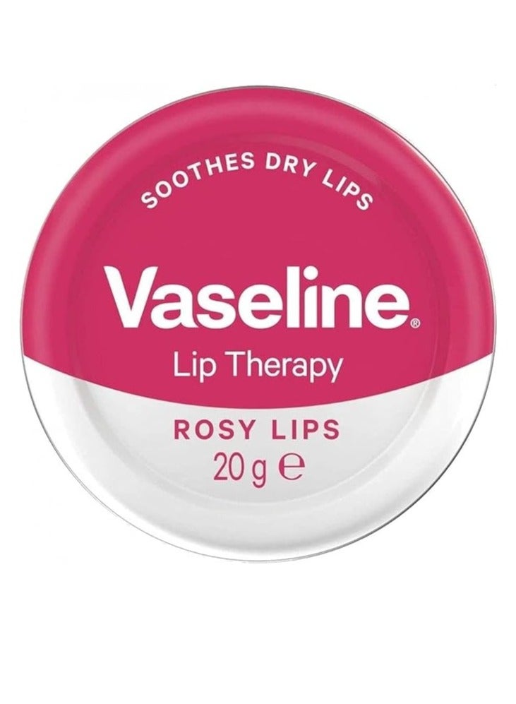 فازلين يهدئ الشفاه الجافة والشفاه الوردية مع علاج الشفاه بالفازلين 20 جم - Image 1
