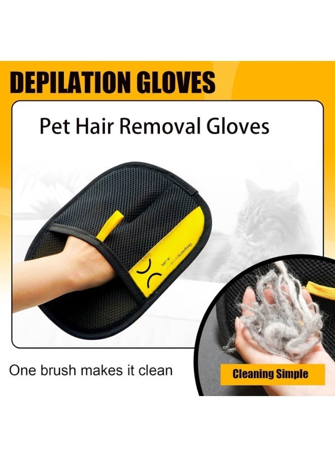 Hugifts Dual-Sided Static Pet Hair Remover Glove, Cat Dog Fur Cleaner Brush for Sofa & Clothes - Image 3