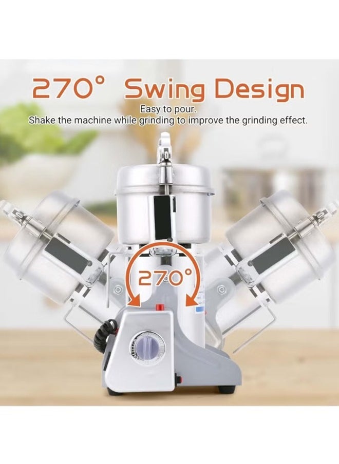 Coffee Grinder, Spice Grinder, 304 Stainless Steel Powder Grinder, 36000 RPM Ultra Fine Grinder for Herbs, Spices, Nuts, Grains, 30 Seconds Fast Grinding Blender for Home, Restaurant, Hotel