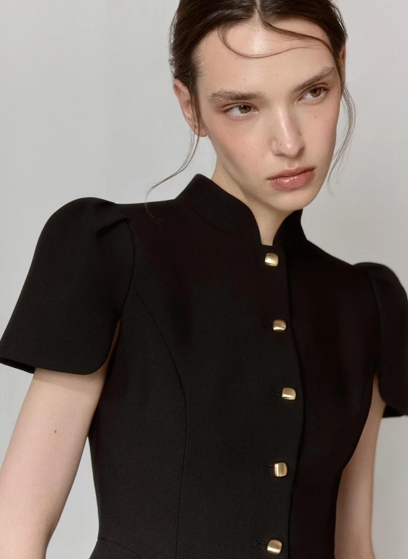 Lichi  Fitted jacket with a stand-up collar and voluminous sleeves for Women | Best Price UAE