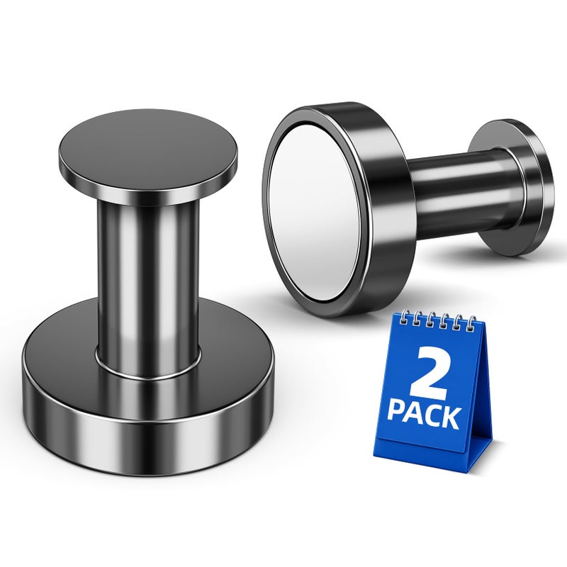 FINDMAG Magnetic Hooks for Cruise Cabins 150lb Heavy Duty Magnets Extra Strong Magnetic Hooks for Wreath Neodymium Magnet Hooks Heavy Duty for Cruise Ship Walls Towel Locker Black 2Pack - Image 2