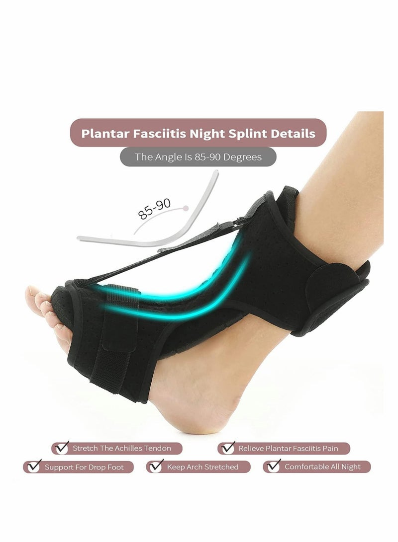 Adjustable Plantar Fasciitis Night Splint Orthotic Brace for Foot Drop Pain Relief Support for Heel Arch Pain - Image 1