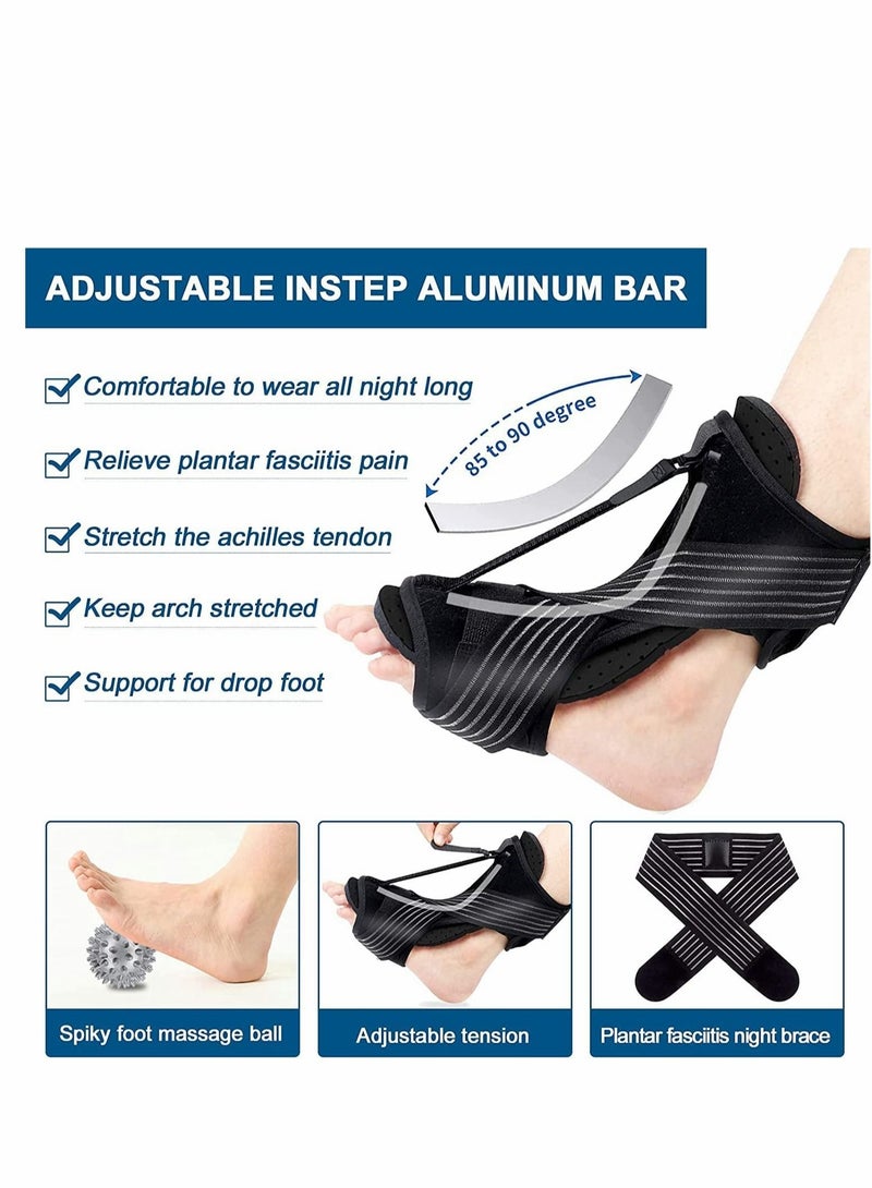 Adjustable Plantar Fasciitis Night Splint Orthotic Brace for Foot Drop Pain Relief Support for Heel Arch Pain - Image 3