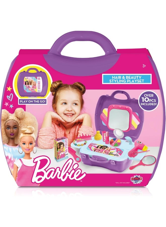 Barbie Barbie Play on the Go Hair & Beauty Styling Playset (10 Pieces)  - Image 1