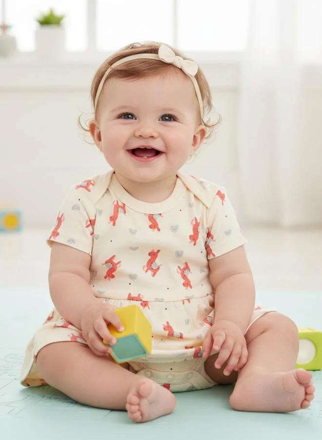 Luna & Lily Baby Girls Animal Print Bodysuit