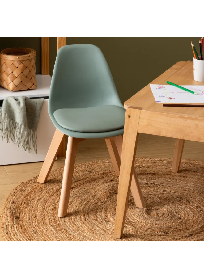 Atmosphera Baya Children's Armless Chair Green and Brown 55 x 31 x 38.5 cm 205840C