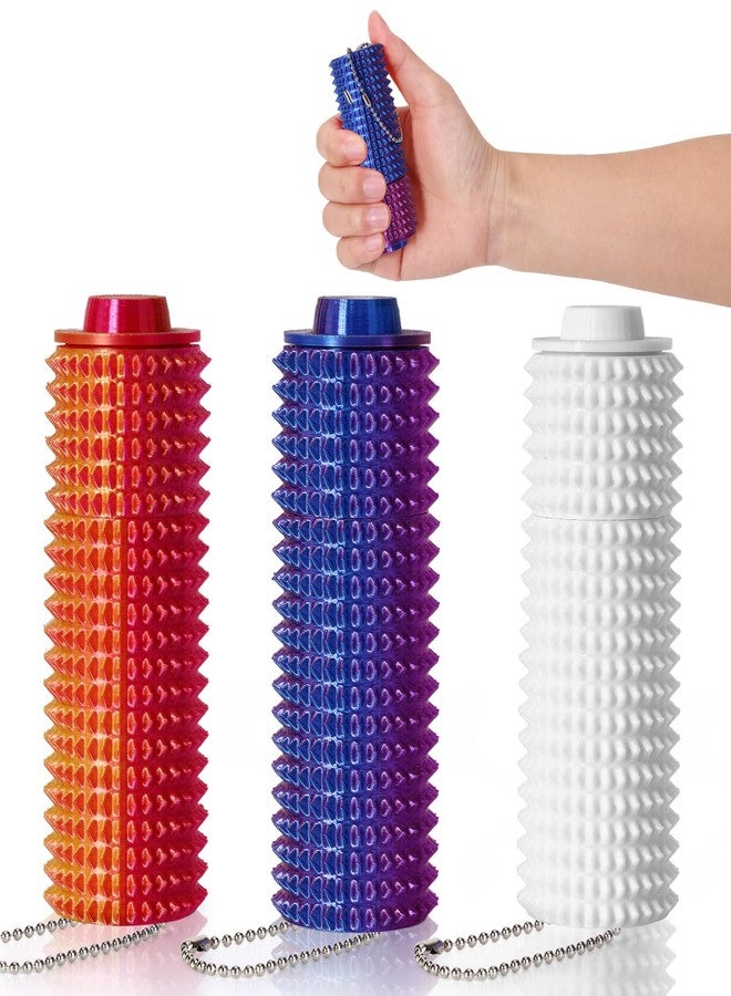 SASBSC Little Ouchies Pain Fidget, Sensory Toys for Adult, 3D Printed Mini Pain Stim Tool Design for Anxiety, Focus&Stress, Spiky Sensory Pocket Fidget Toys Gifts for Office, Travel（Purple+Red+White） - Image 1
