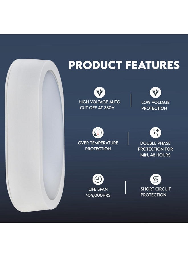 Forus 10W Bulkhead Outdoor Lights, 3 Years Warranty Bulkhead Light, for Home Entrance, Gate, Path, Boundary, Garden, Washroom, Outdoor Porch & Patio Light, Waterproof - IP65, Cool White- 3PC - Image 2