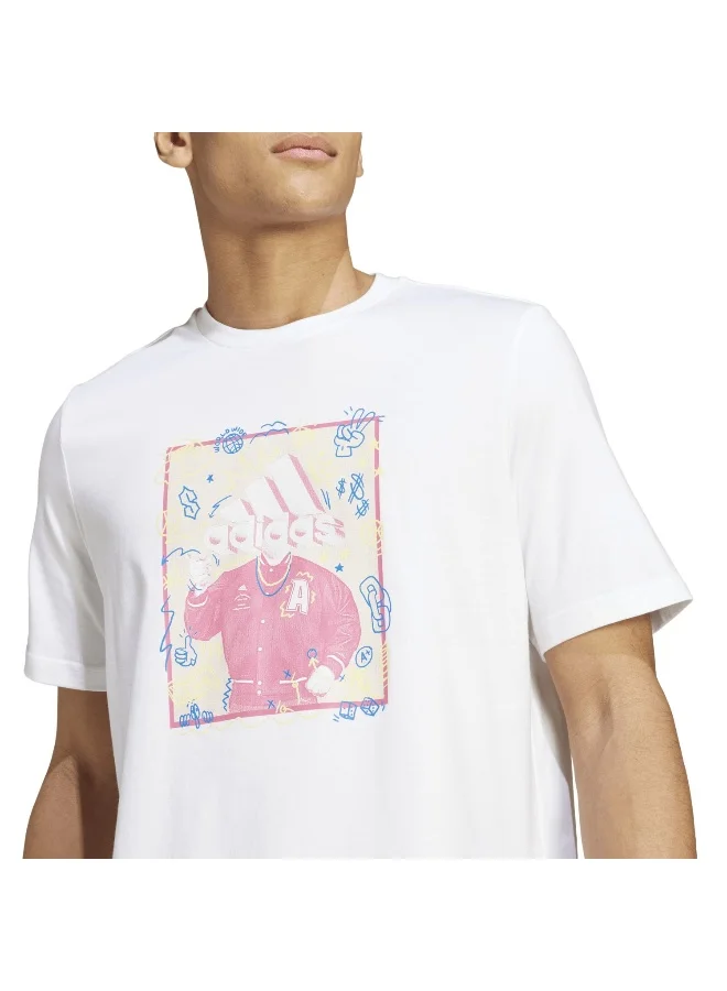Adidas adidas M Doodle T White Training T-Shirts XS