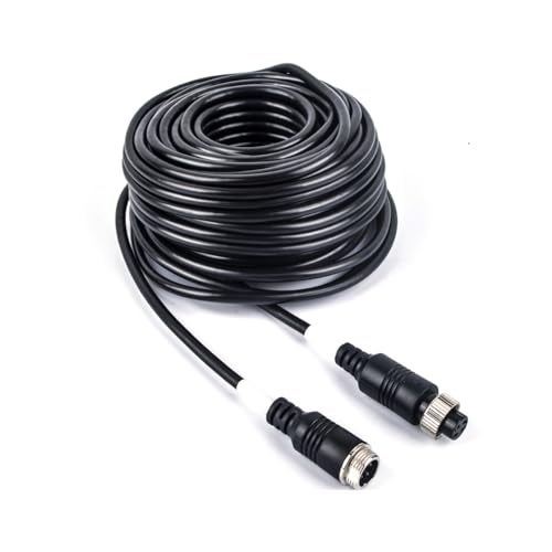 XENOCAM 16FT 5M Car Video Extension Cable 4-Pin Aviation Waterproof Shockproof for CCTV Rearview Camera Truck Trailer Camper Bus Motorhome Vehicle Backup Monitor System - Image 1