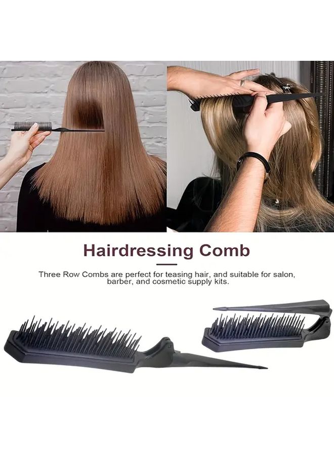 Portable Folding Hair Comb For Men Women Black Anti Static Soft Teeth Travel Brush Compact Design Ergonomic Durable Plastic Handle Smooth Bristles For All Hair Types Salon Home On The Go Styling - Image 1
