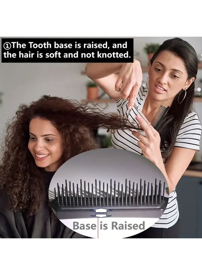 Portable Folding Hair Comb For Men Women Black Anti Static Soft Teeth Travel Brush Compact Design Ergonomic Durable Plastic Handle Smooth Bristles For All Hair Types Salon Home On The Go Styling - Image 4