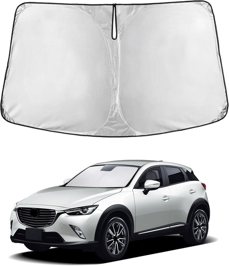 Windshield Sunshade for Mazda CX-3 (2016–2021) - Custom Fit Front Window Shade - Image 1