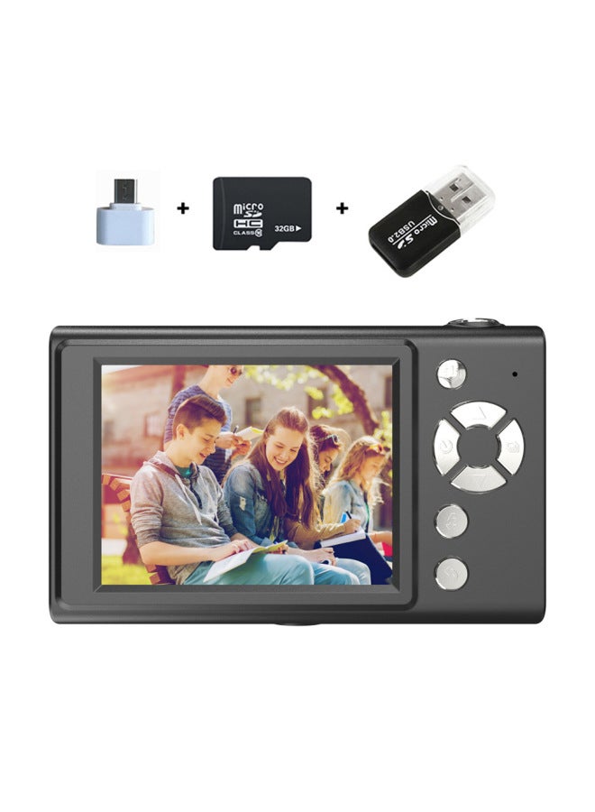 H12 كاميرا حفلة طالب CCD ريترو آلة بطاقة قديمة HD هاتف محمول محمول عالي القيمة لون الجسم: H12 أسود + بطاقة ذاكرة 32 جيجا + محول من النوع c + قارئ بطاقات USB - Image 1