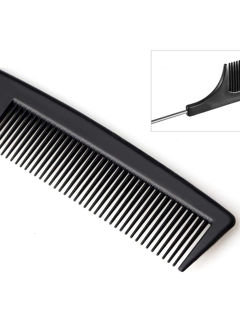 DubaiGallery Steel Needle Iron Pointed Tail Comb Trimming Comb Heat Resistant Salon Hair Trimming Brush Metal Needle Tail Anti-Static Comb - Image 3